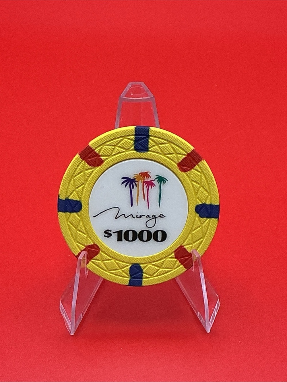 Mirage $1000 Yellow Casino Poker Chip Accent